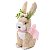 Coelho de Palha Italiana Sentado com Laço no Pescoço 21.5x10.5x13.5 - Coleção Banoffee - Ref 1015965 Cromus - Imagem 1