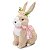 Coelho de Palha Italiana Sentado com Laço no Pescoço 28.5x17x20cm - Coleção Banoffee - Ref 1015966 Cromus - Imagem 1