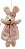 Mini Coelha de Pelúcia Vestido Rosê Xadrez 15cm - Coleção Plush - Ref 1321043F Páscoa Cromus - Imagem 1
