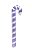 Enfeite Para Pendurar Bengala Lilás e Branco 40x13x6cm - Trend Raibow - Ref 1019738 Cromus - Imagem 1