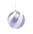 Enfeite de Pendurar Gigante Bola Candy Lilas e Branco 20cm - Trend Rainbow - Ref 1019751 Cromus - Imagem 1