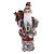 Papai Noel em Pé com Roupa Vermelha e Preta Segurando Lanterna 40cm - Coleção Noeis - Ref 1113446 Cromus - Imagem 1