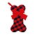 Enfeite de Porta Porta Osso Xadrez Vermelho e Preto 34x20x1cm - Natal Pet Mania - Ref 1203004 Cromus - Imagem 1
