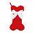 Enfeite de Porta Osso Vermelho com Laço Branco 34x20x1cm - Natal Pet Mania - Ref 1203005 Cromus - Imagem 1