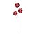 Galho de Natal 3 Bolas Vermelho e Branco 40x12x6cm - Trend Candy - Ref 1203744 Cromus - Imagem 1