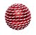 Bola de Natal Vermelho com Glitter e Listra Branco e Vermelho 10cm com 1 Un - Trend Candy - Ref 1203738 Cromus - Imagem 1