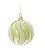 Bolas de Vidro Gomos Verde Claro 8cm Jogo com 4Un - Ref 1014389 Cromus - Imagem 1