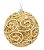 Bolas de Natal Glitter Rose com Arabesco Branco 8cm Jogo com 6Un - Ref 1611862 Cromus - Imagem 1