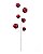 Galho de Natal 6 Bolas Xadrez Vermelho e Preto 75cm - Trend Buffalo - Ref 1207432 Cromus - Imagem 1