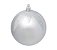 Bolas de Natal Prata com Folhas Glitter 10cm Jogo com 4Un - Ref 1213569 Cromus - Imagem 1
