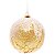 Bolas de Natal Dourado Craquelado Nevada 8cm Jogo com 6 Un - Ref 1350109 Cromus - Imagem 1