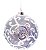 Bolas de Natal Prata com Arabescos 10cm Jogo com 4Un - Ref 1350112 Cromus - Imagem 1