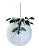 Bola de Natal Branca Nevada com Arranjo de Galhos 16x16cm 1 Unidade - Ref 1108368 Cromus - Imagem 1