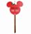 Placa Pick de Jardim Mickey Papai Noel Para Aqui 85x40cm - Natal Disney - Ref 1595090 Cromus - Imagem 1