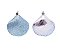 Enfeite de Pendurar Conchas Azul com 4Un - Coleção Seychelles - Ref 1205734 Cromus - Imagem 1