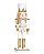 Soldado de Chumbo com Espada Branco e Dourado 25cm - Quebra Nozes - Ref 1922172 Cromus - Imagem 1