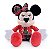Minnie de Pelúcia com Vestido e Casaco Xadrez 30x24x14cm - Natal Disney - Ref 1105253 Cromus - Imagem 1
