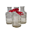Trio Mini Garrafas de Vidro 230ML com Cesta Branca Corações - Ref 1417446 Cromus - Imagem 4