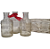 Trio Mini Garrafas de Vidro 230ML com Cesta Branca Corações - Ref 1417446 Cromus - Imagem 3
