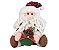 Papai Noel Sentado com Roupa Xadrez Vermelho e Verde 25x21x20cm - Coleção Invervess - Ref 1027188 Cromus - Imagem 1