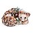 Raposa de Pinhas Deitada com Galhos no Pescoço 22cm - Coleção Charlote - Ref 1207605 Cromus - Imagem 1