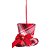 Cartola Xadrez com Laço Vermelho e Preto 10x11x11cm com 1 Unidade - Coleção Nordica - Ref 1921763 Cromus - Imagem 1