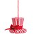 Cartola Listrada com Laço Vermelho e Branco 10x11x11cm com 1 Unidade - Coleção Nordica - Ref 1921764 Cromus - Imagem 1