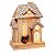 Casa de Madeira com Arranjo de Pinhas e Luz de Led 27x19x12cm - Casinhas - Ref 1017911 Cromus - Imagem 1