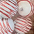 Bolas de Natal Branca com Listras Vermelha 8cm Jogo com 6Un - Bolas Natalinas - Ref 1020172 Cromus - Imagem 4