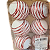 Bolas de Natal Branca com Listras Vermelha 8cm Jogo com 6Un - Bolas Natalinas - Ref 1020172 Cromus - Imagem 5