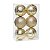 Bolas de Natal Dourado com Arabescos 8cm Jogo com 6 Un - Ref 1712641 Cromus - Imagem 1