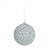 Bolas de Natal Prata Flocada com Glitter 8cm Jogo com 6 Unidades - Ref 1923592 Cromus - Imagem 1