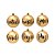 Bolas de Natal Desejos Dourado e Preto 8cm Jogo com 6 Unidades - Ref 1924535 Cromus - Imagem 1