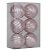 Bolas de Natal Ondas Rosa Claro 8cm Jogo com 6un - Bolas Natalinas - Ref 1019616 Cromus - Imagem 1