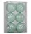 Bolas de Natal Ondas Verde Claro 8cm Jogo com 6un - Bolas Natalinas - Ref 1019615 Cromus - Imagem 1