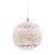 Bolas de Natal Marfim com Miçangas 8cm Jogo com 6 Unidades - Ref 1241953 Cromus - Imagem 1