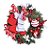Guirlanda de Natal Decorada 40cm Mickey Branco e Vermelho Bolas e Galhos - Natal Disney - Ref 1990035 Cromus - Imagem 1