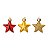 Estrelas Para Pendurar Vermelho e Dourado 5cm Jogo com 20 Unidades - Ref 1690324 Cromus - Imagem 1