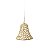 Enfeite Para Pendurar Sino Dourado Glitter 10x10x10cm - Ref 1351855 Cromus - Imagem 1