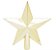 Topo de Árvore Estrela Metalizada Dourada 20x20x3cm - Ref 1019347 Cromus - Imagem 1