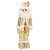 Papai Noel em Pé com Roupa Dourada e Branco Segurando Livro 75x15x15cm - Coleção Viena - Ref 1510401 Cromus - Imagem 1