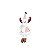 Enfeite Para Pendurar Rena com Vestido Branco e Rosa 20x10x5cm com 1 Unidade - Dolls - Ref 1204548 Cromus - Imagem 1