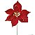 Flor de Natal Poisentia Vermelha Veludo 25x20cm - Flores Cabo Curto - Ref 1616160 Cromus - Imagem 1