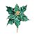 Flor de Natal Poisentia Azul Tiffany com Glitter - Flores Cabo Curto - Ref 1920748 Cromus - Imagem 1