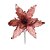 Flor de Natal Poisentia Rosê com Borda Glitter Marrom - Flores Cabo Curto - Ref 1719604 Cromus - Imagem 1
