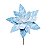 Flor de Natal Poisentia Azul Claro Veludo Nevado - Flores Cabo Curto - Ref 1209873 Cromus - Imagem 1