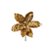 Flor de Natal Poisentia Dourada com Glitter - Flores Cabo Curto - Ref 1351988 Cromus - Imagem 1