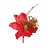 Flor de Natal Magnólia Vermelha e Dourada - Flores Cabo Curto - Ref 1920916 Cromus - Imagem 1