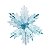 Flor de Natal Poisentia Azul Claro com Tela e Glitter - Flores Cabo Curto - Ref 1920456 Cromus - Imagem 1