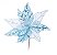Flor de Natal Poisentia Azul Bebe com Glitter e Petalas Tela - Flores Cabo Curto - Ref 1024208 Cromus - Imagem 1